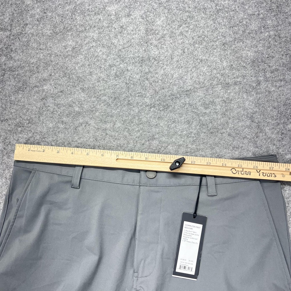 Rhone Commuter Pants Mens 35x29 Gray Flex-Knit Travel Chino Stretch Performance - Picture 7 of 12